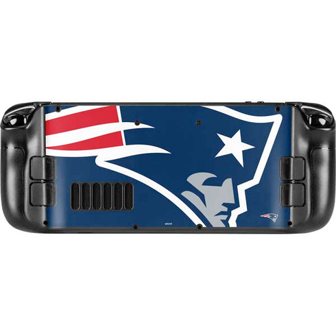 NFL New England Patriots Large Logo Steam Deck Handheld Gaming Computer Skin